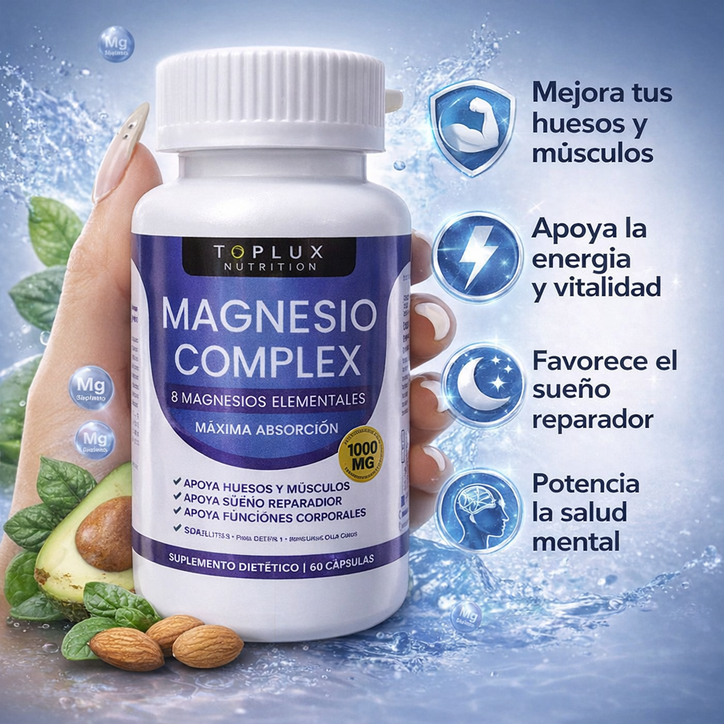 MAGNESIO ELEMENTAL 8X™ Suplemento 1.000mg