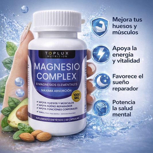 MAGNESIO ELEMENTAL 8X™ Suplemento 1.000mg